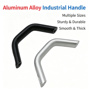 Aluminum Alloy Curved U-Handle with Through-Hole Mounting – Ergonomic Pull Handle for Industrial Cabinets, Equipment Doors and Profile Frames