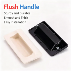 Plastic Recessed Flush-Mount Handle – Snap-In Embedded Pull Handle for Cabinets, Drawers, Equipment Doors and Profile Panels