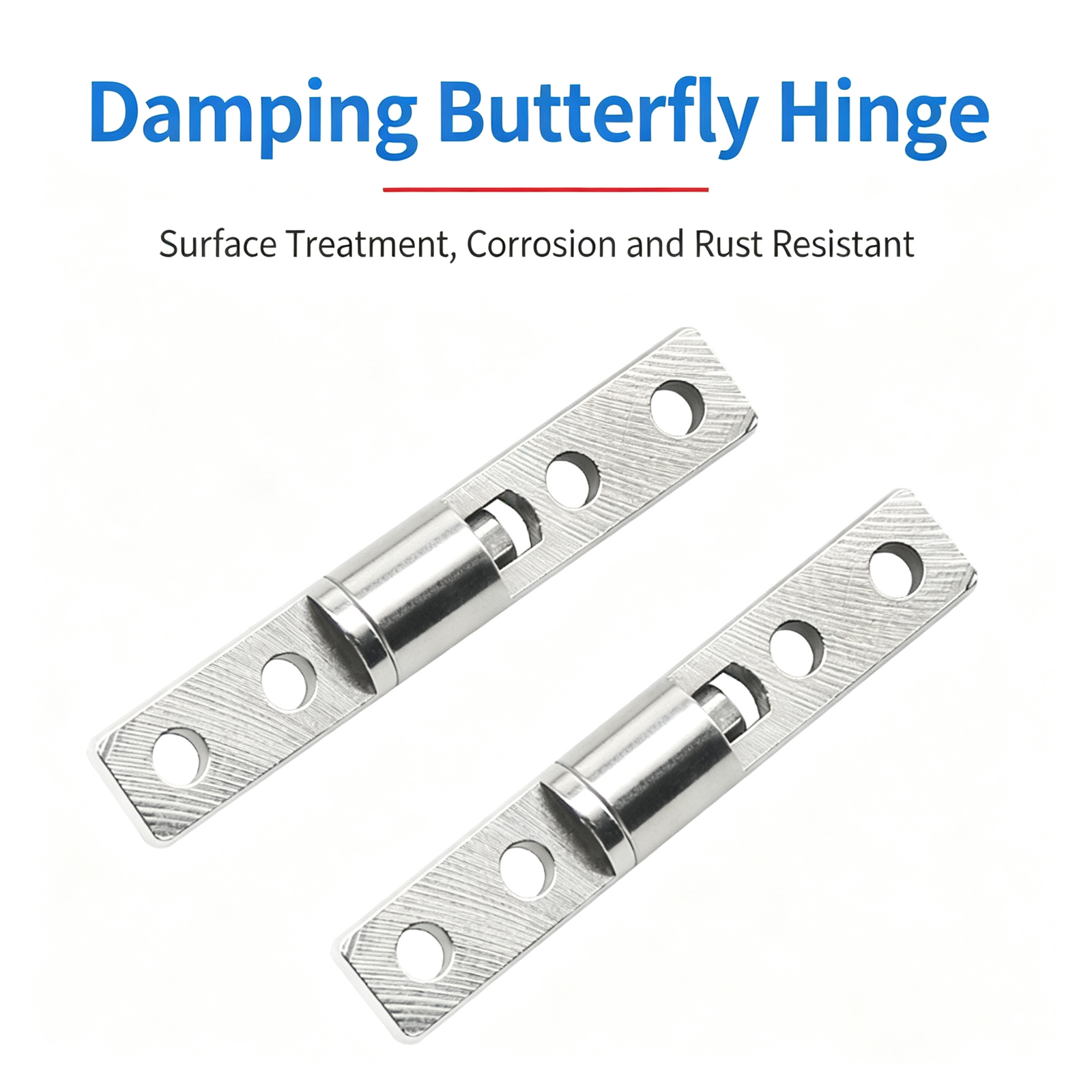 One-Piece Torque Butterfly Hinge – Constant-Torque Positioning Hinge, Polished Finish, Holds at Any Angle for Equipment and Instrument Covers