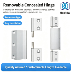 Removable Concealed Hinge – Lift-Off Pin Design, Aluminum Alloy, Customizable Length for Industrial Cabinets and Control Cabinets