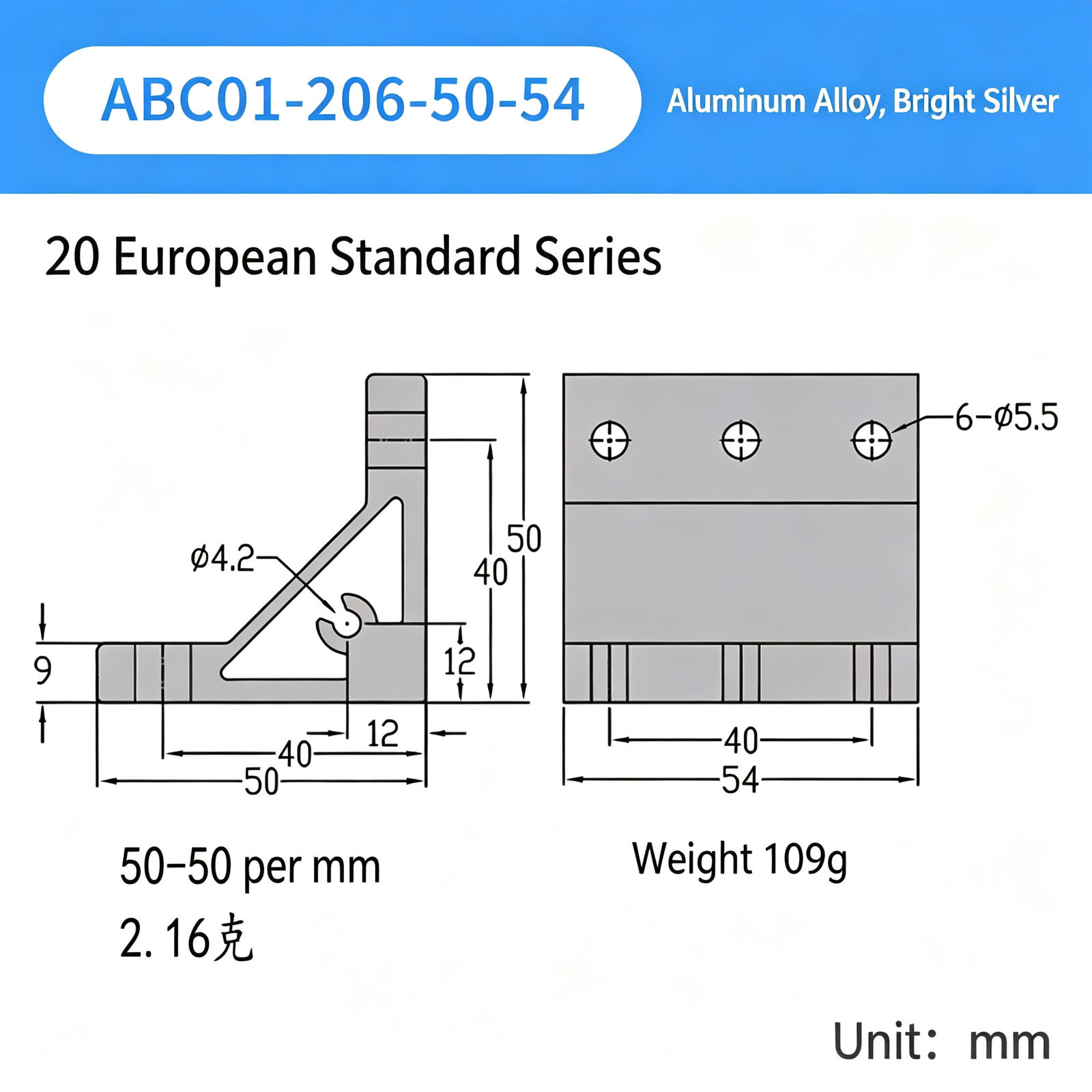 High-Strength Gusseted Aluminum Angle Bracket – 20 European Standard Series, Triangular Reinforcement with T-Slot for Aluminum Profile Frames - Image 35