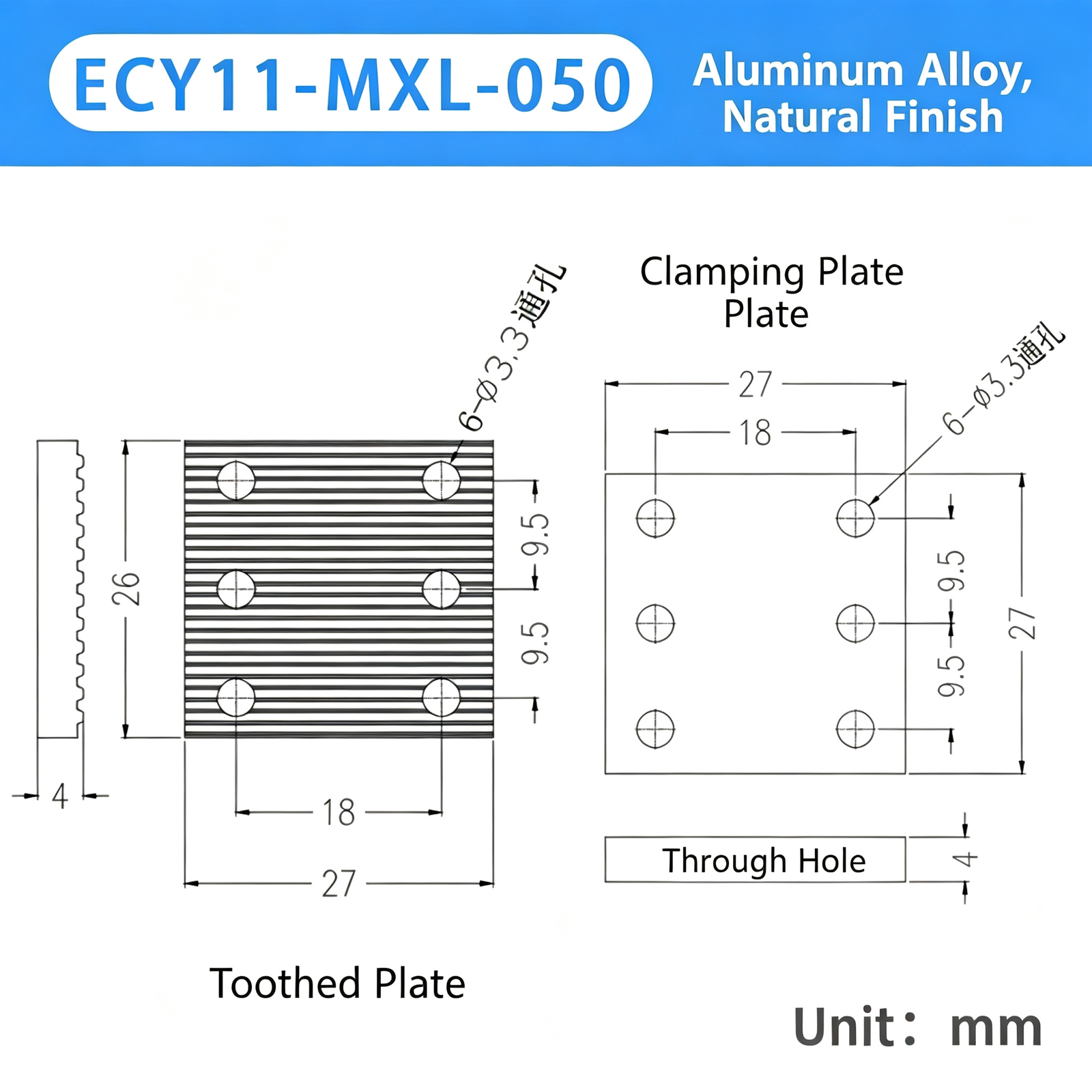 Aluminum Alloy Timing Belt Tooth Plate / Press Plate – Toothed Clamping Plate for Securing Timing Belts in Automation and Linear Motion Systems - Image 13