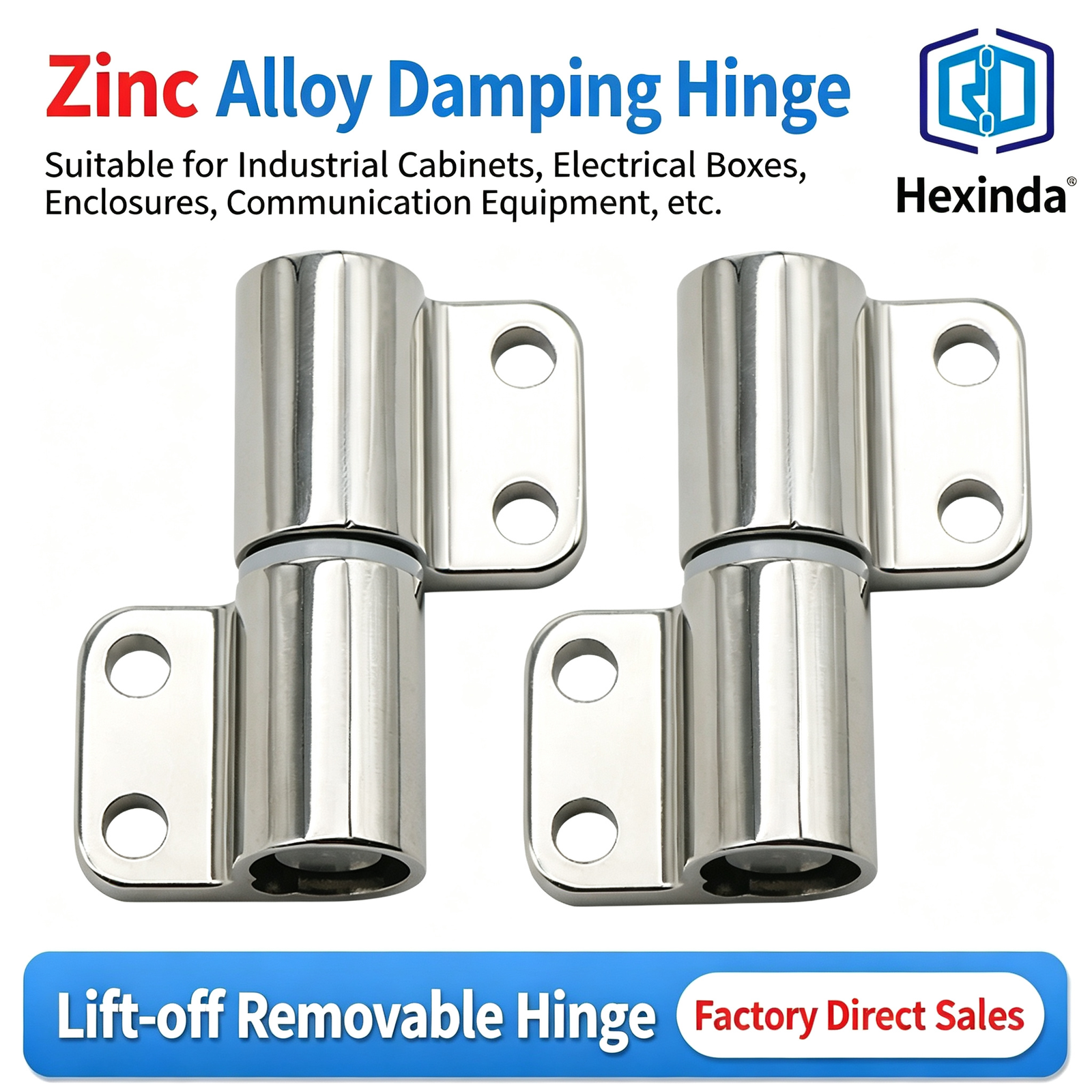 Hexinda Zinc Alloy Lift-Off Damping Hinge | Heavy Duty Removable Cabinet Door Hinge - Image 7