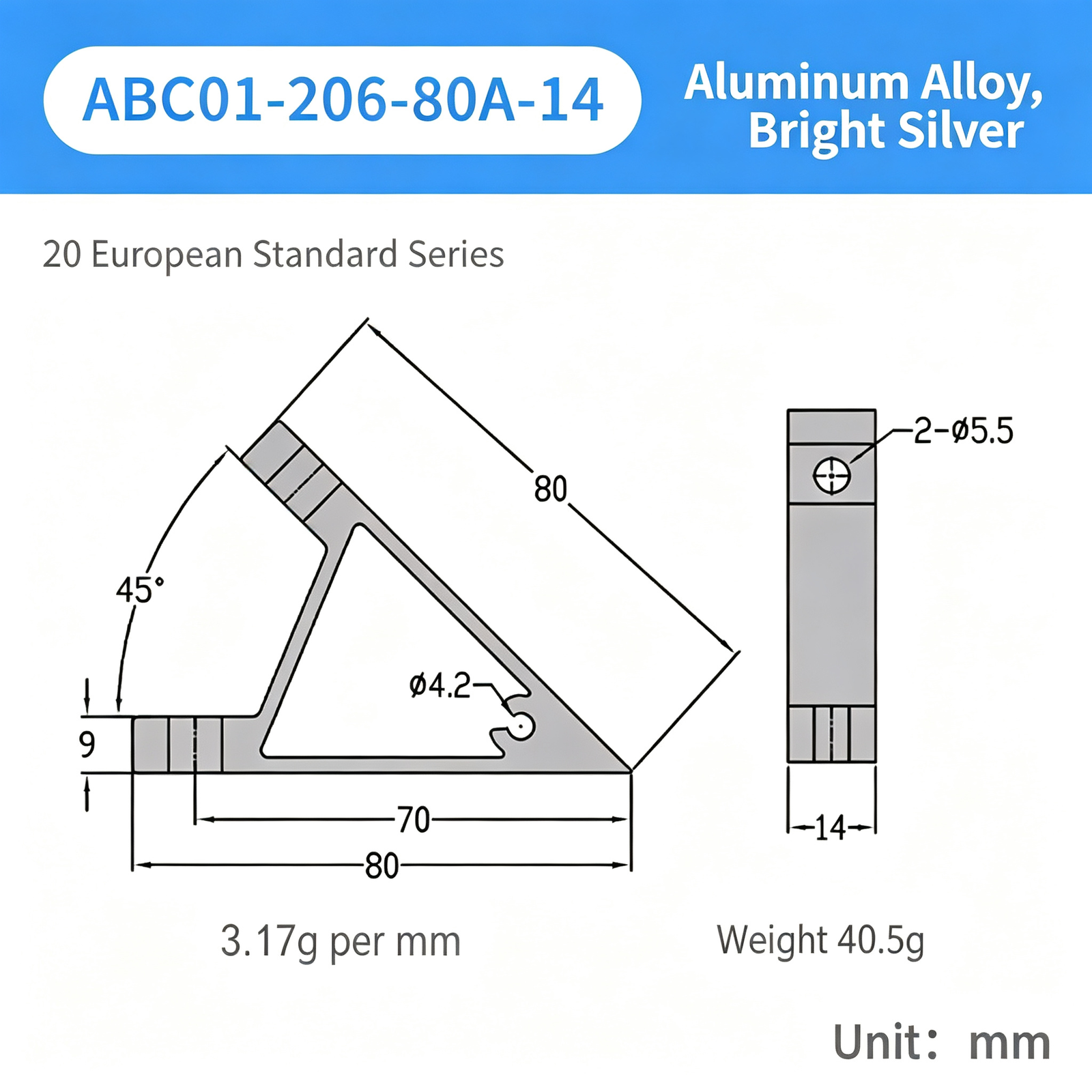 High-Strength Gusseted Aluminum Angle Bracket – 20 European Standard Series, Triangular Reinforcement with T-Slot for Aluminum Profile Frames - Image 18