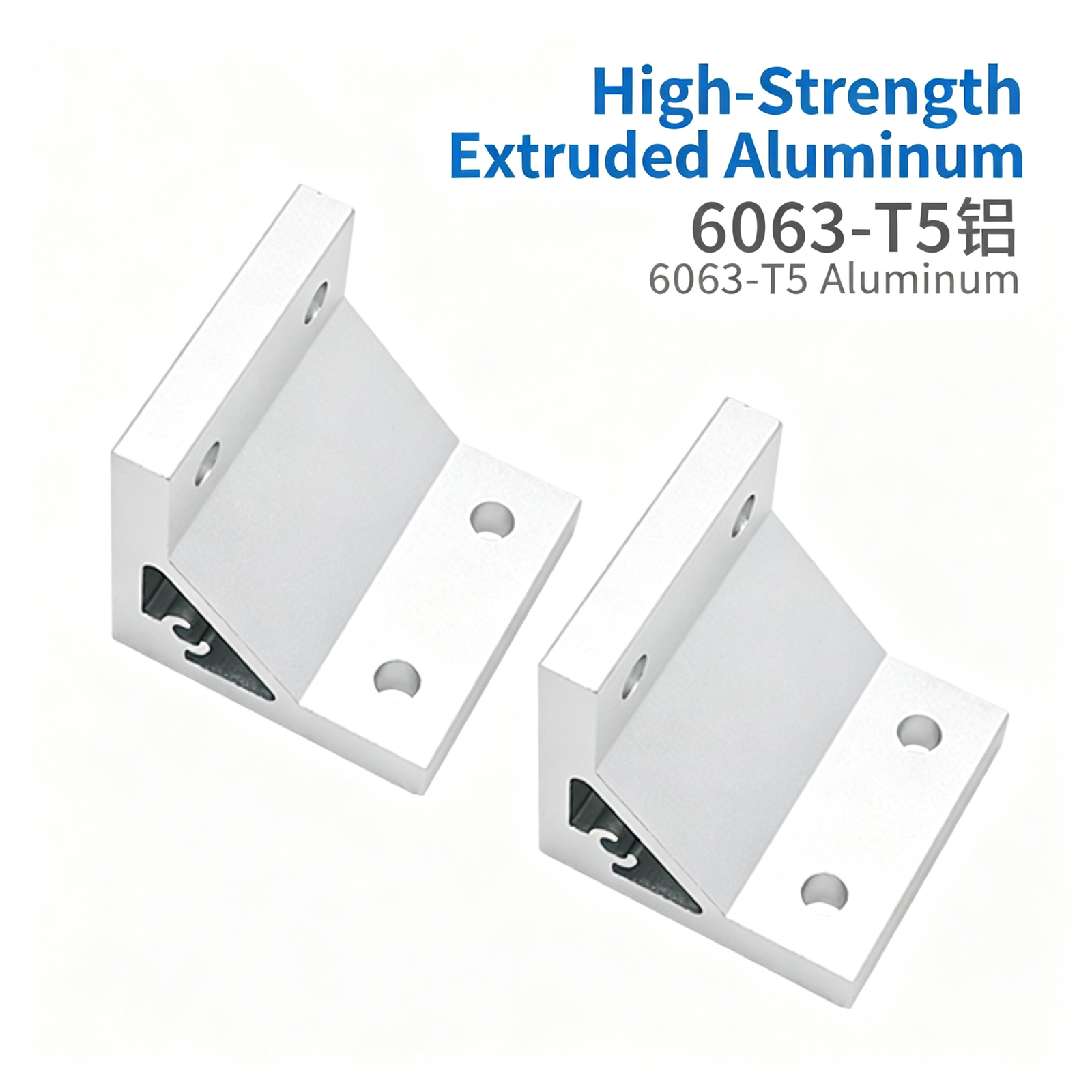High-Strength Gusseted Aluminum Angle Bracket – 20 European Standard Series, Triangular Reinforcement with T-Slot for Aluminum Profile Frames - Image 42