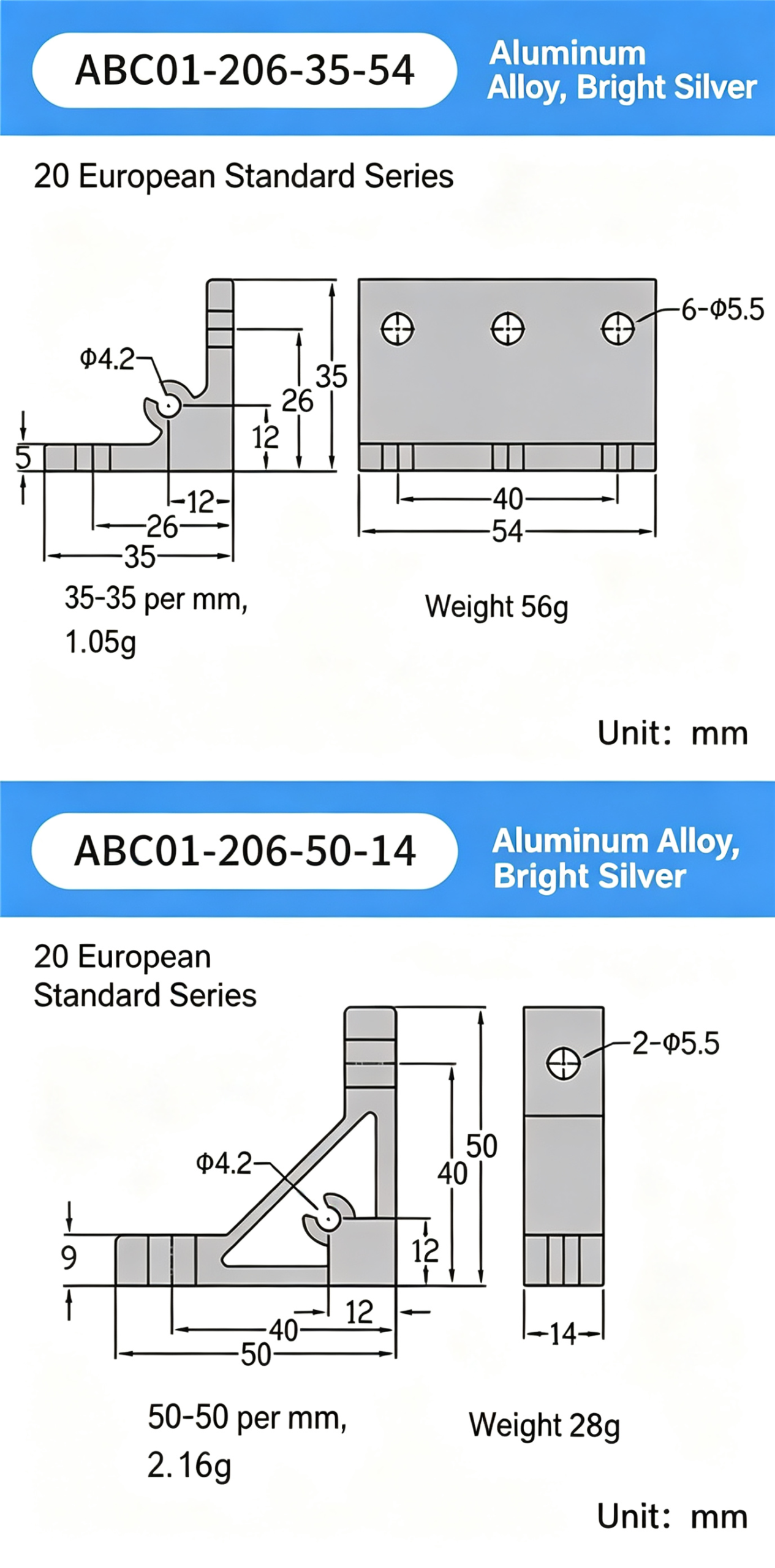 High-Strength Gusseted Aluminum Angle Bracket – 20 European Standard Series, Triangular Reinforcement with T-Slot for Aluminum Profile Frames - Image 13