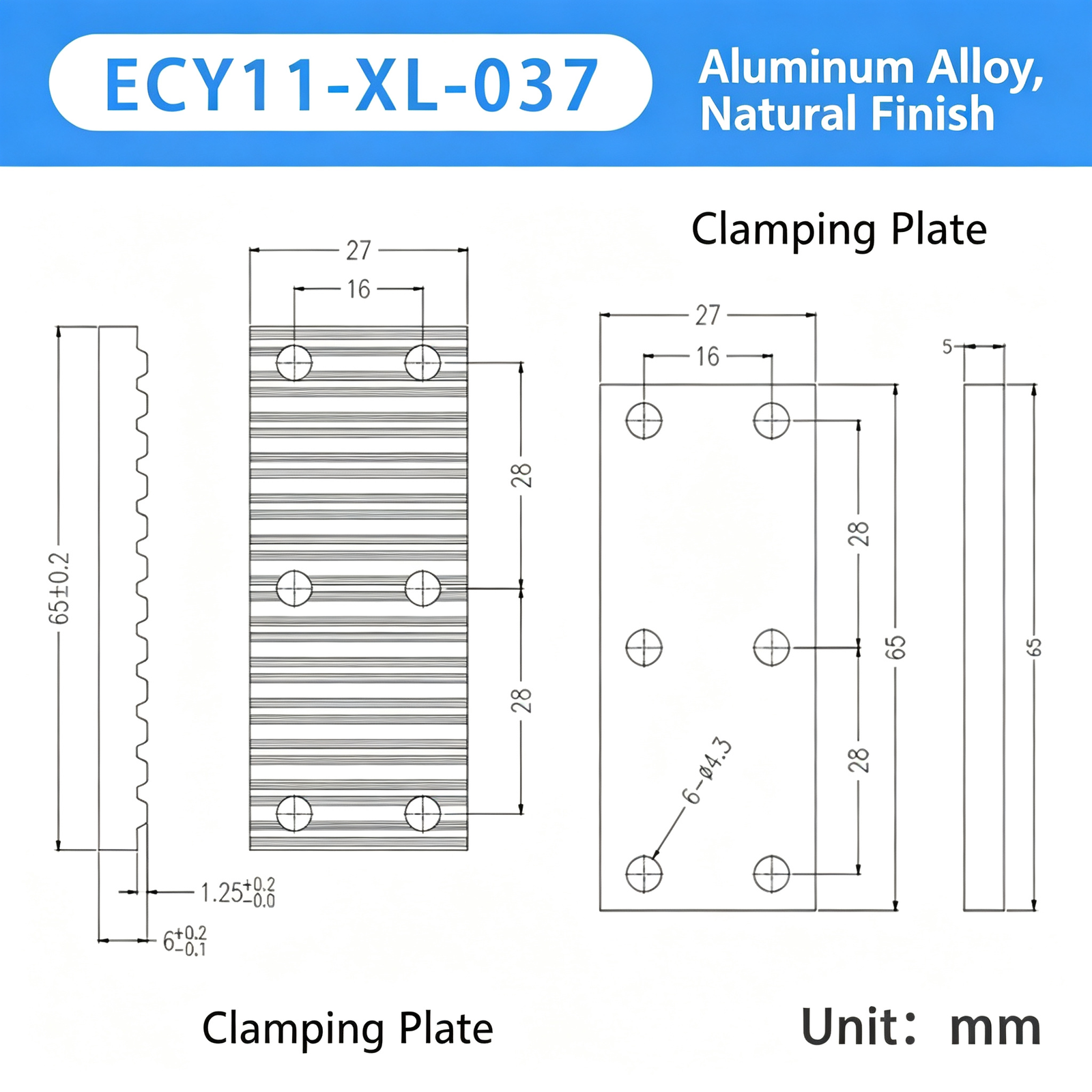 Aluminum Alloy Timing Belt Tooth Plate / Press Plate – Toothed Clamping Plate for Securing Timing Belts in Automation and Linear Motion Systems - Image 37