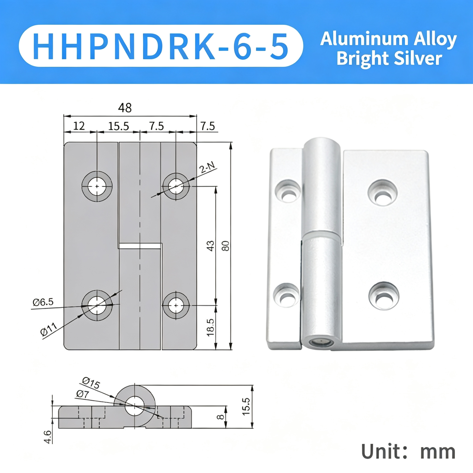 Plug-in Aluminum Alloy Hinge – Black Compact Thickened Design, Detachable Lift-Off, Silent Opening and Closing for Industrial Cabinets - Image 30