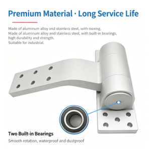 Large Heavy-Duty Door Hinge with Thickened Material – Cylindrical Pivot Barrel Hinge for High Load-Bearing Industrial Doors and Equipment