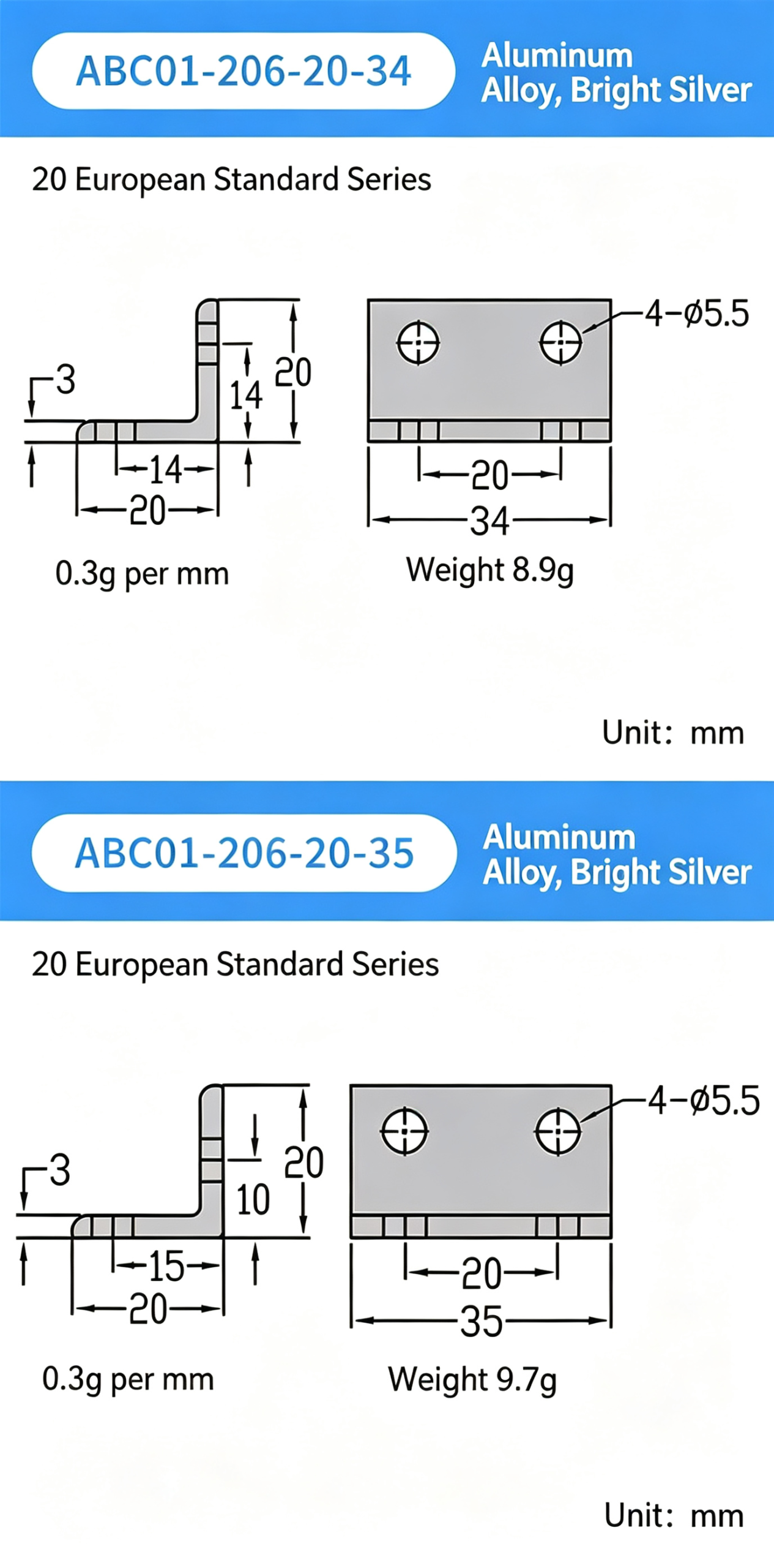 High-Strength Gusseted Aluminum Angle Bracket – 20 European Standard Series, Triangular Reinforcement with T-Slot for Aluminum Profile Frames - Image 11