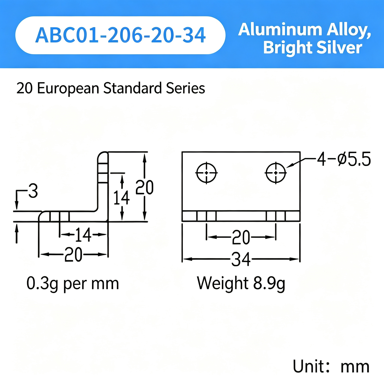 High-Strength Gusseted Aluminum Angle Bracket – 20 European Standard Series, Triangular Reinforcement with T-Slot for Aluminum Profile Frames - Image 26