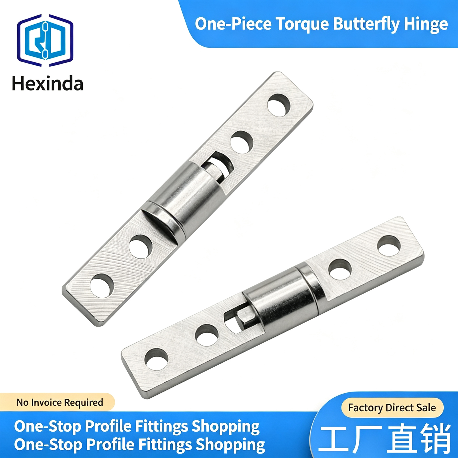 One-Piece Torque Butterfly Hinge – Constant-Torque Positioning Hinge, Polished Finish, Holds at Any Angle for Equipment and Instrument Covers - Image 25