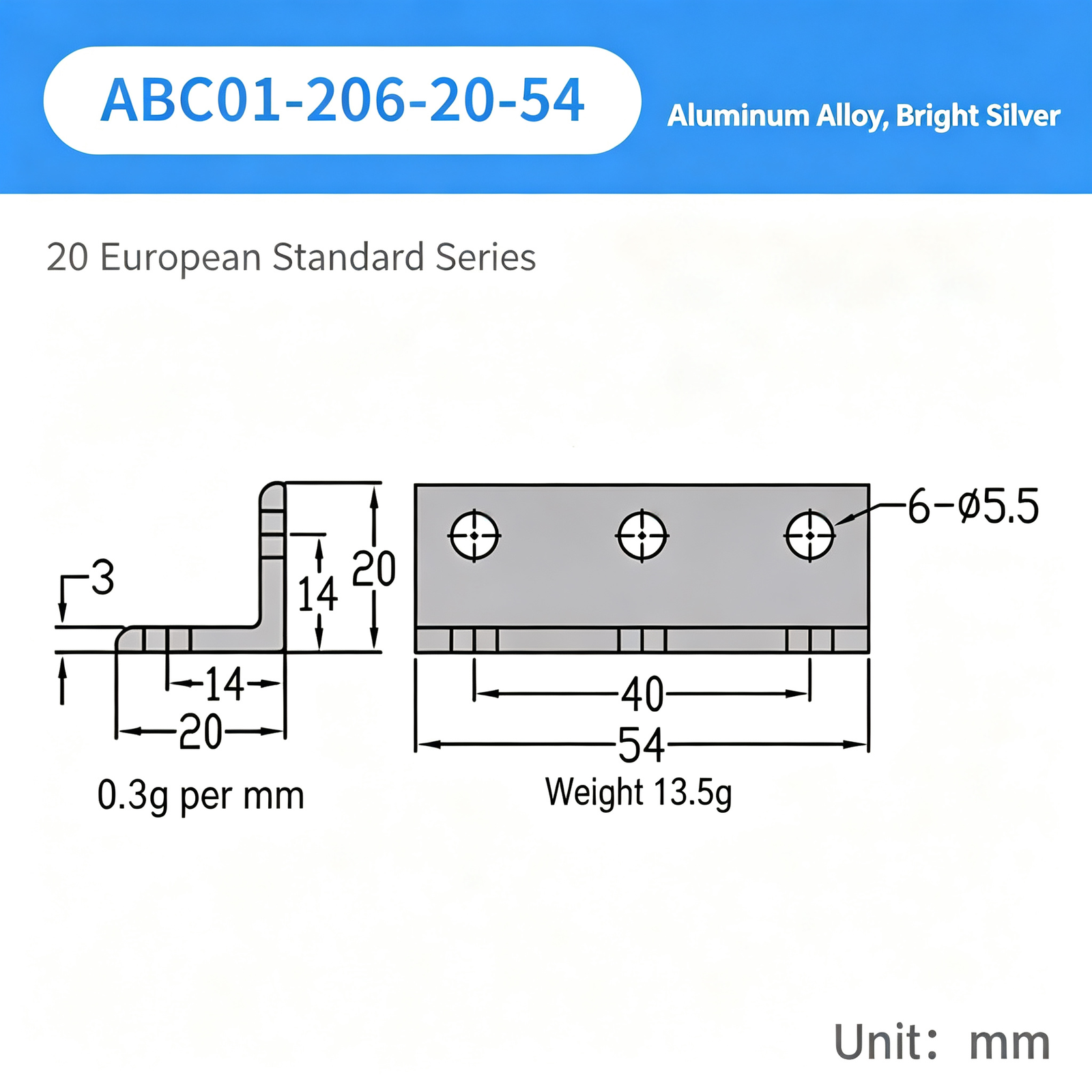 High-Strength Gusseted Aluminum Angle Bracket – 20 European Standard Series, Triangular Reinforcement with T-Slot for Aluminum Profile Frames - Image 24